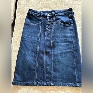 Women's Blue Denim Pencil Mini Skirt